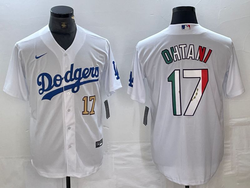 Men Los Angeles Dodgers 17 Ohtani White Nike Game MLB Jersey style 22